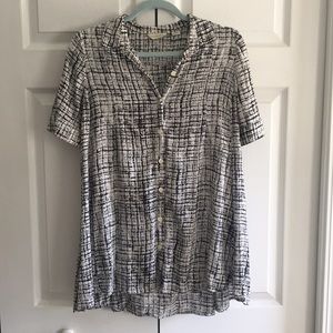 Anthropologie Short Sleeve Blouse